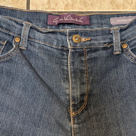 Gloria Vanderbilt Womens 8 Short Jeans Amanda Blue Denim Petite "Missy" Curvy - Picture 2 of 11